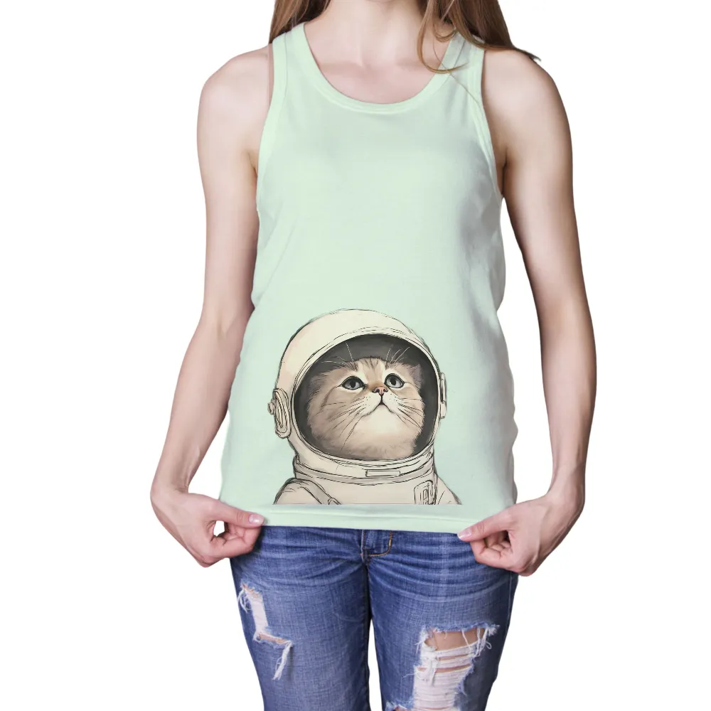 Shirts Graphic Tees: Luna the Space Cat - Artistic Designs|nasa space cats shirt