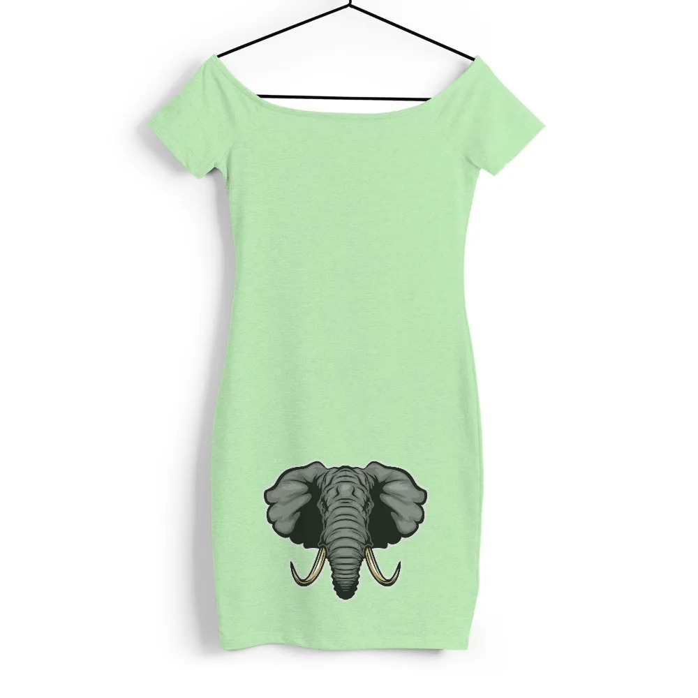 TShirt Design: Majestic Elephant - Strength and Wisdom|t shirt printing design logo