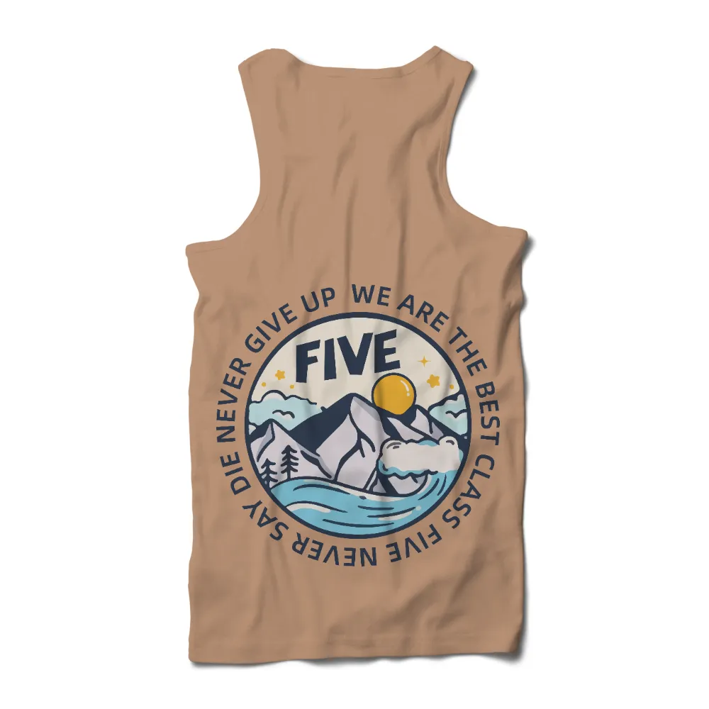 T-Shirt Printing: Never Give Up - Stay Five, Best Class|costco hang ten men's long sleeve sun tee