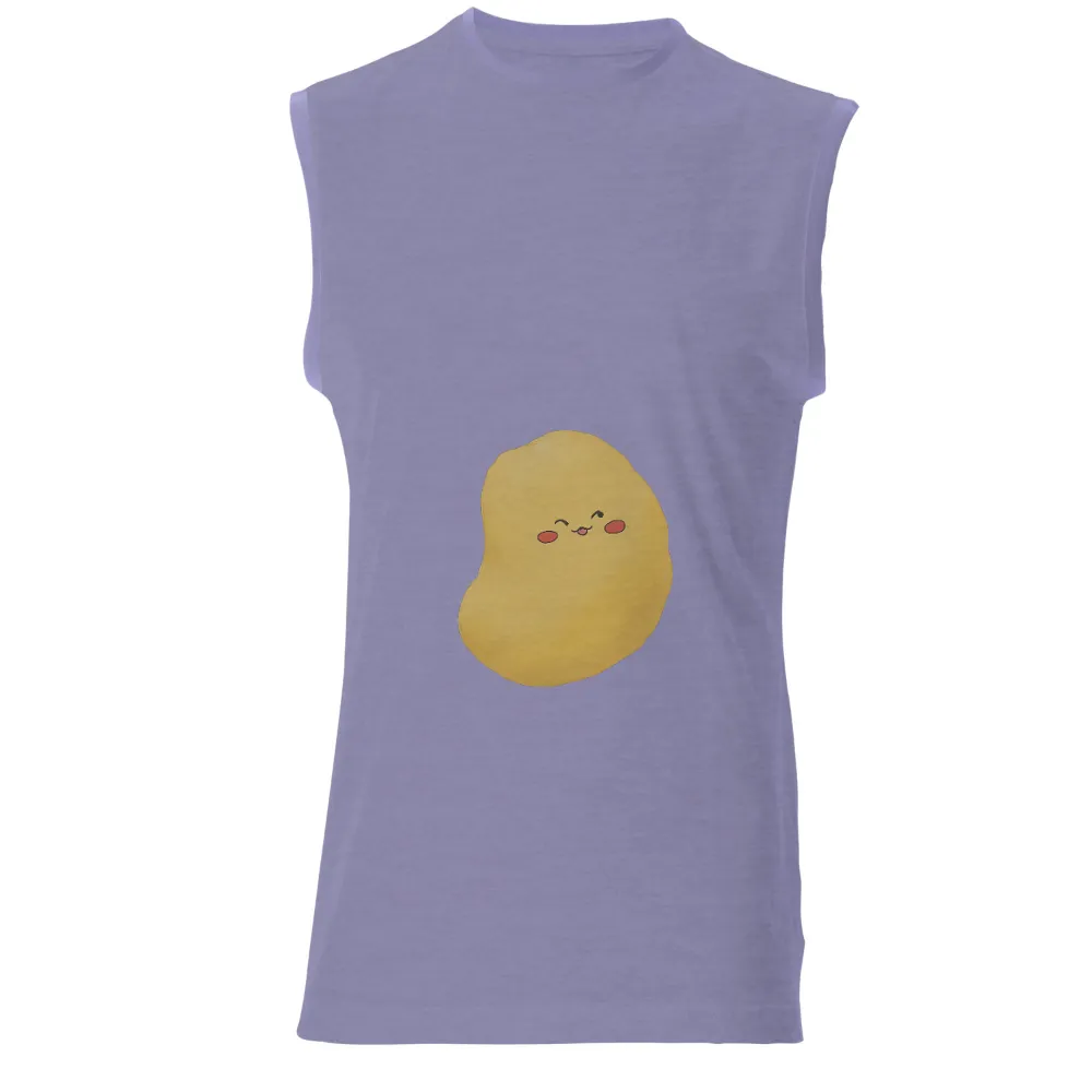 Customized Tee Shirts: Whimsical Potato Chip Design|fun summer button down shirts