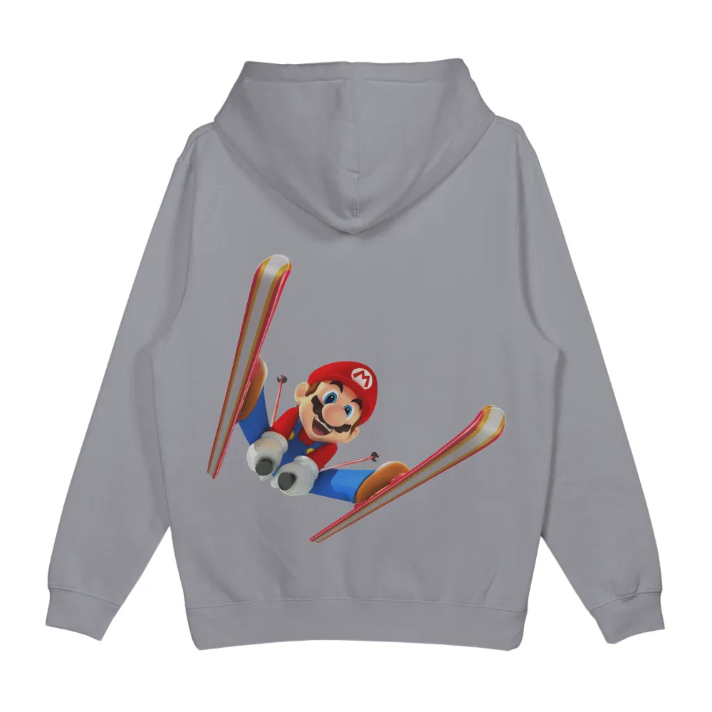 T-Shirts Custom: Mario Ski Adventure - Excitement and Determination|winter sweatshirts for ladies online