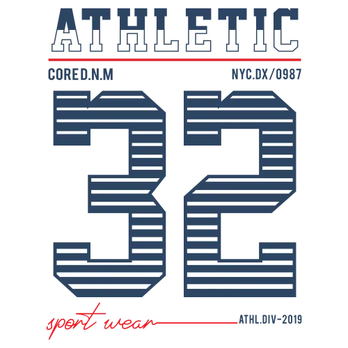 T-Shirts Custom: Bold Athletic Number 32 Design