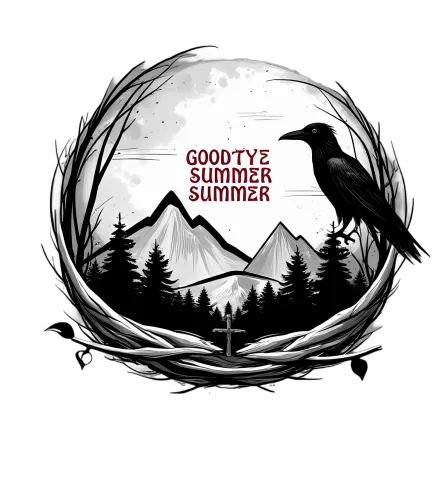 Tee Shirt Printing: Crow Bidding Farewell to Summer