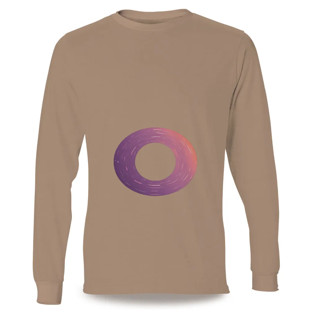 Celestial Cosmic Ring Tee Shirt Printing | Artistic Space Design| gradient colors T-shirt