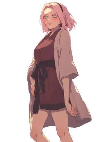 Sakura in Yukata - mesh shirt naruto