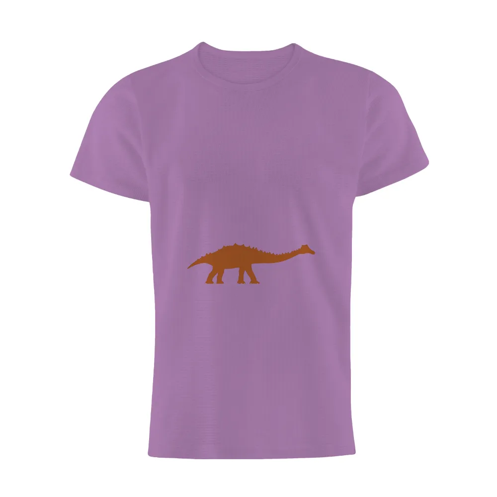 Stegosaurus Silhouette: A Blend of Vintage and Modern T-Shirt Printing|orange mona lisa shirt