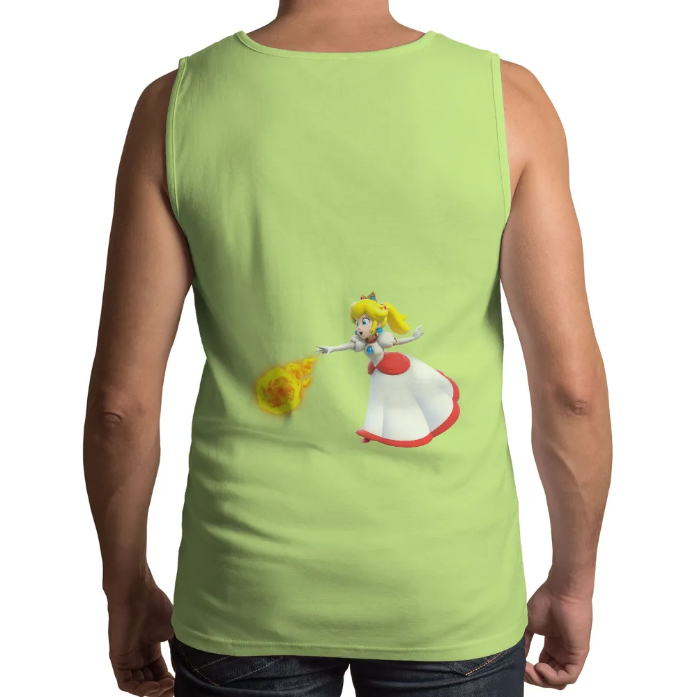 Custom T-Shirt Printing: Princess Peach Fireball Attack|mario valentines shirt