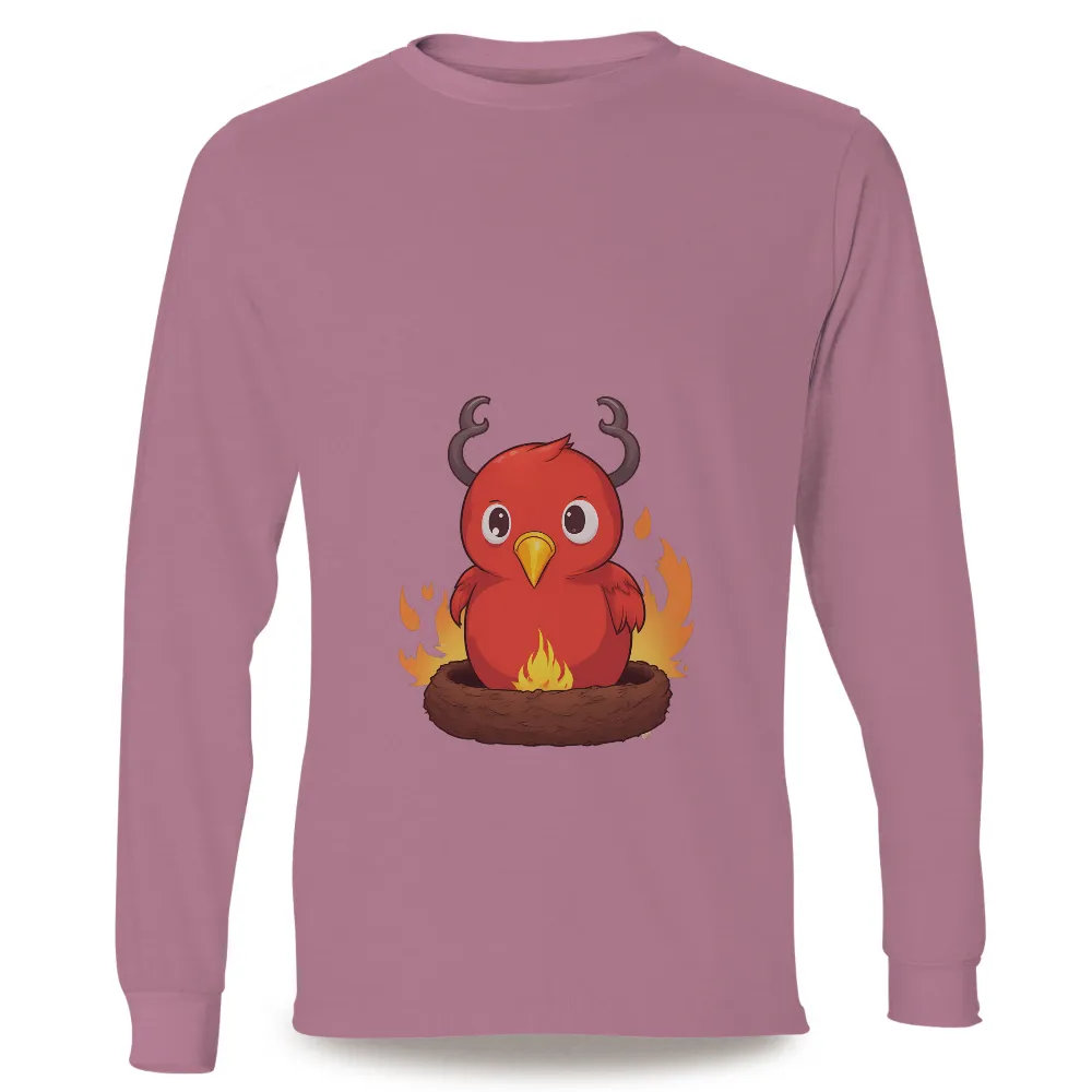 T-Shirt Printing: Blaze the Red Bird with Flames - Artistic Design|calgary flames darryl sutter