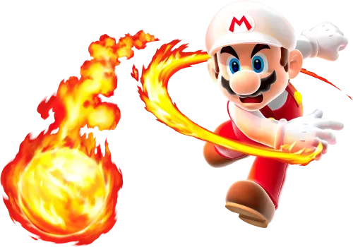 Tee Shirt Printing: Mario Fireball - Gaming Adventure