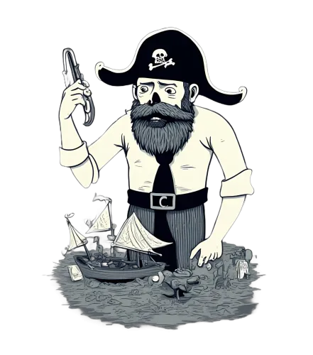 Graphic Tees: Pirate's Resilience - Adventure and Resourcefulness