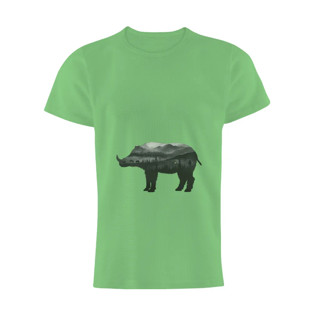 Custom Tee Shirts: Explore the Wild with the Rhino of Dreams|t shirt painting on nature