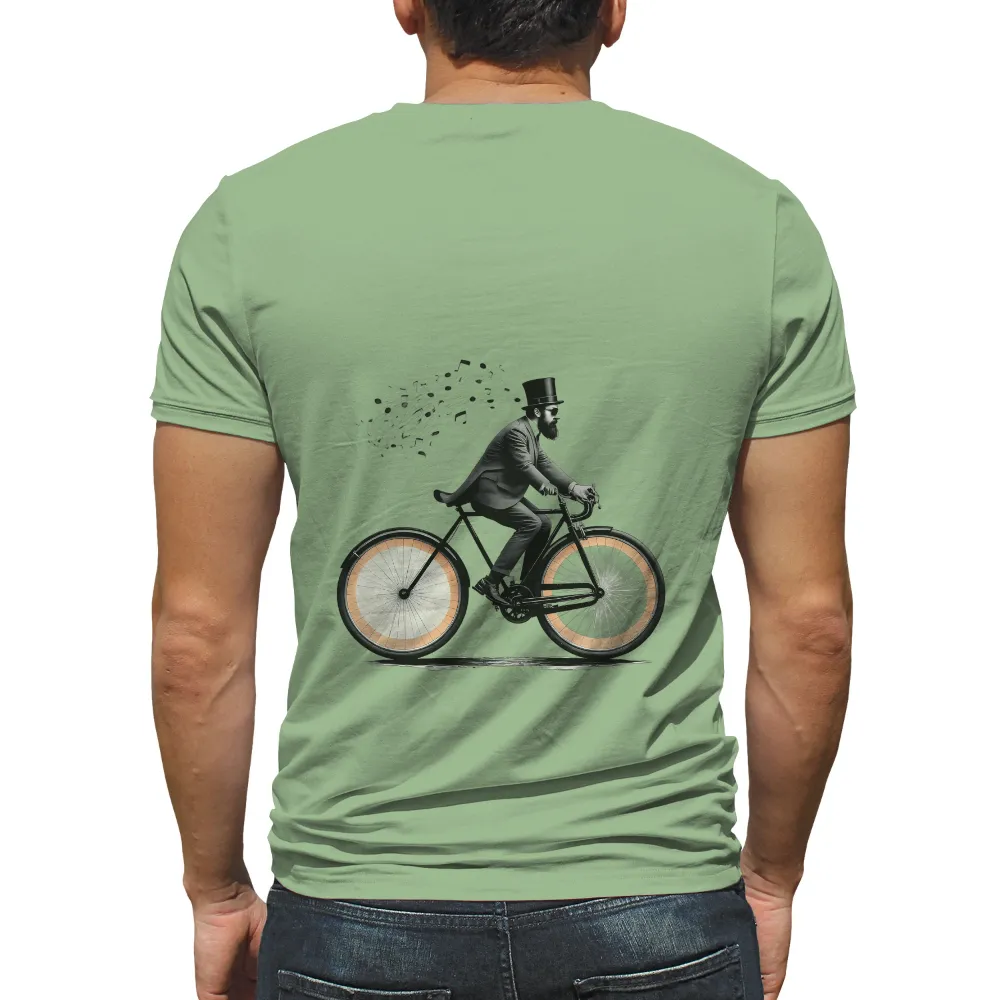 Vintage Gentleman on Bicycle: A Nostalgic Blend of Style and Music|vintage beer shirts womens