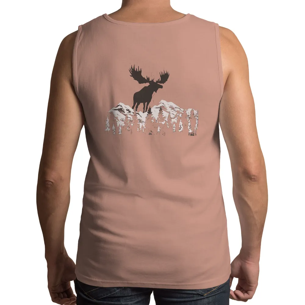 Majestic Moose: T-Shirt Printing Featuring Nature's Guardian|pokemon forest shirt