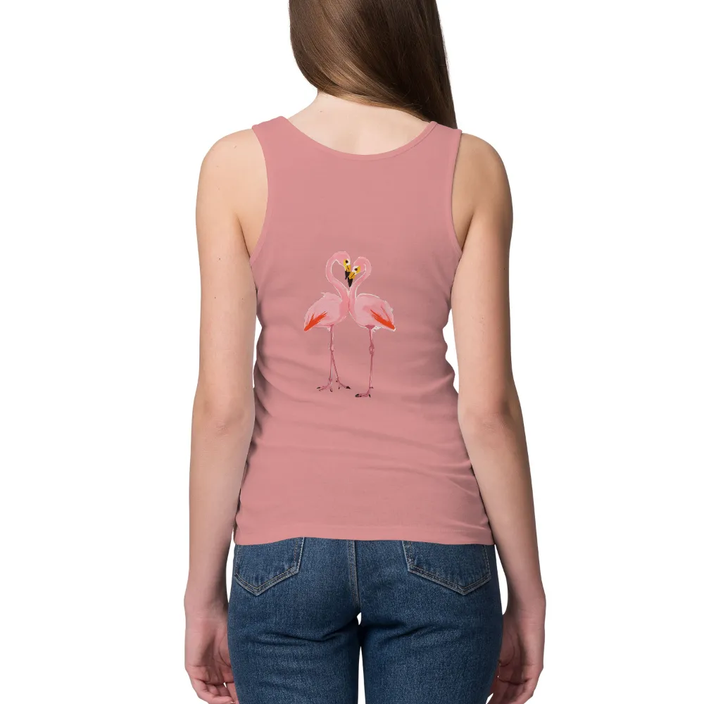 Flamingo Heart: TShirt Printing Inspired by Nature's Bond|outing shirt design