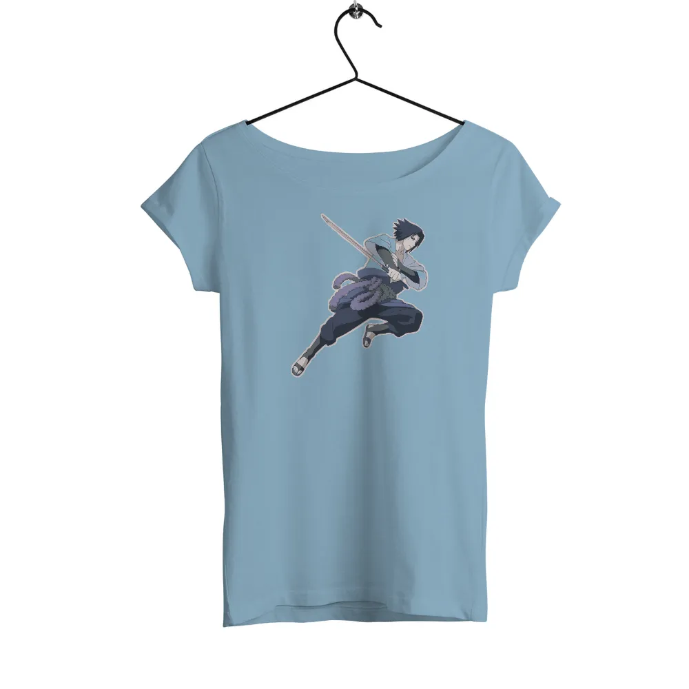 T-Shirts Pattern: Sasuke Uchiha - Anime Warrior with Sword|naruto pants and shirt