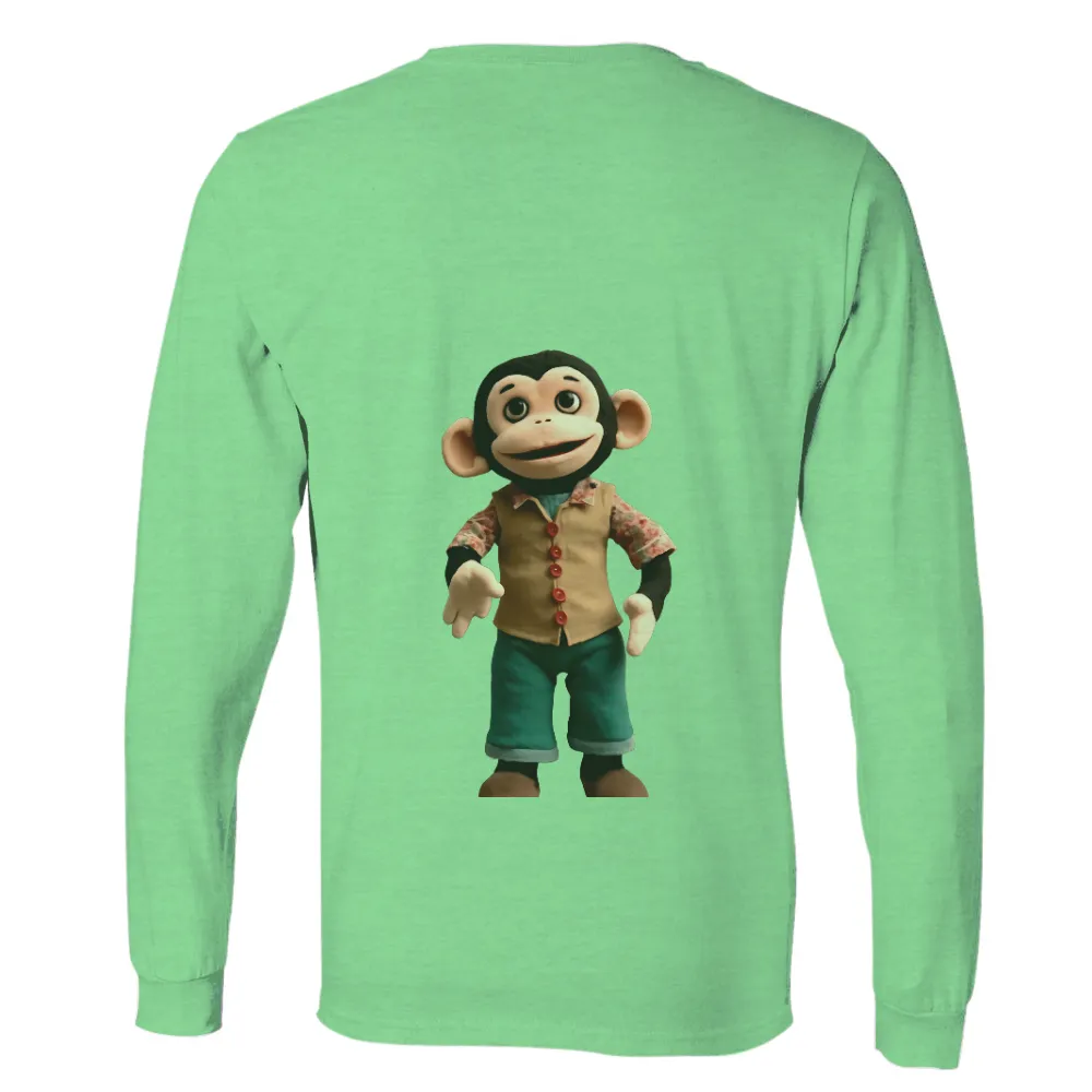 Tee Shirts Printed: Milo the Hipster Monkey - Artistic Designs|baki vintage tee