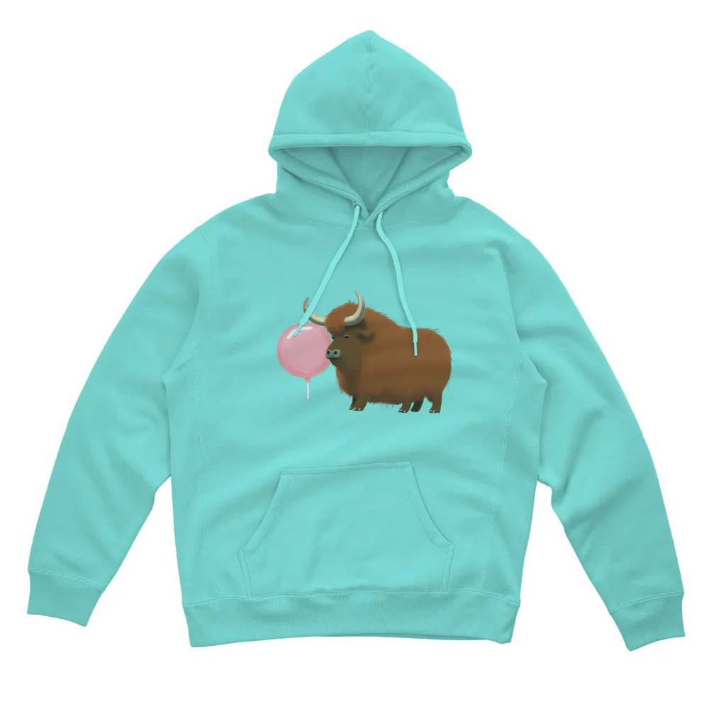 Customized Tee Shirts: Whimsical Highland Cow with Bubble Gum|animal crossing pineapple shirt