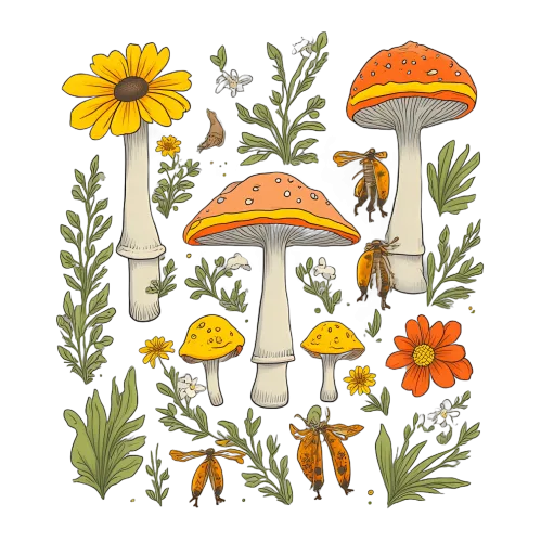 Mushroom Garden: A Whimsical T-Shirts Pattern