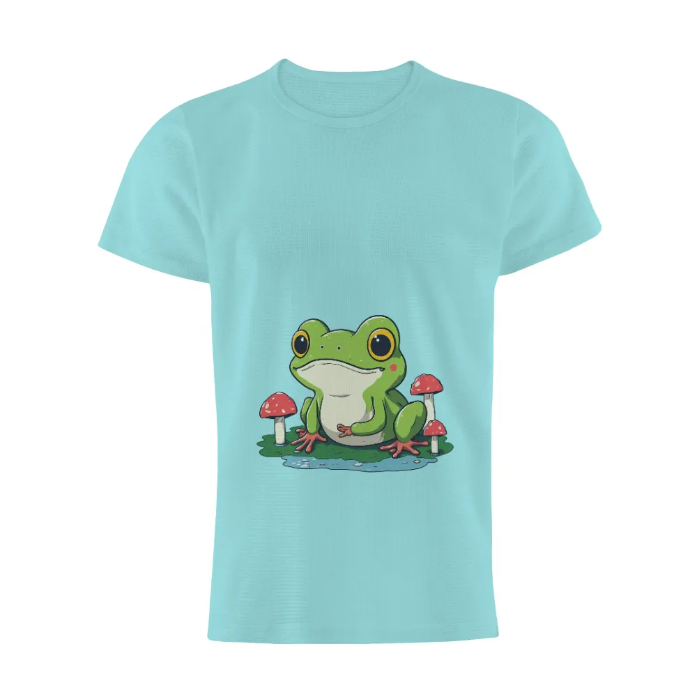 Custom Tee Shirts: Whimsical Frog in the Forest|adventure time star wars shirt