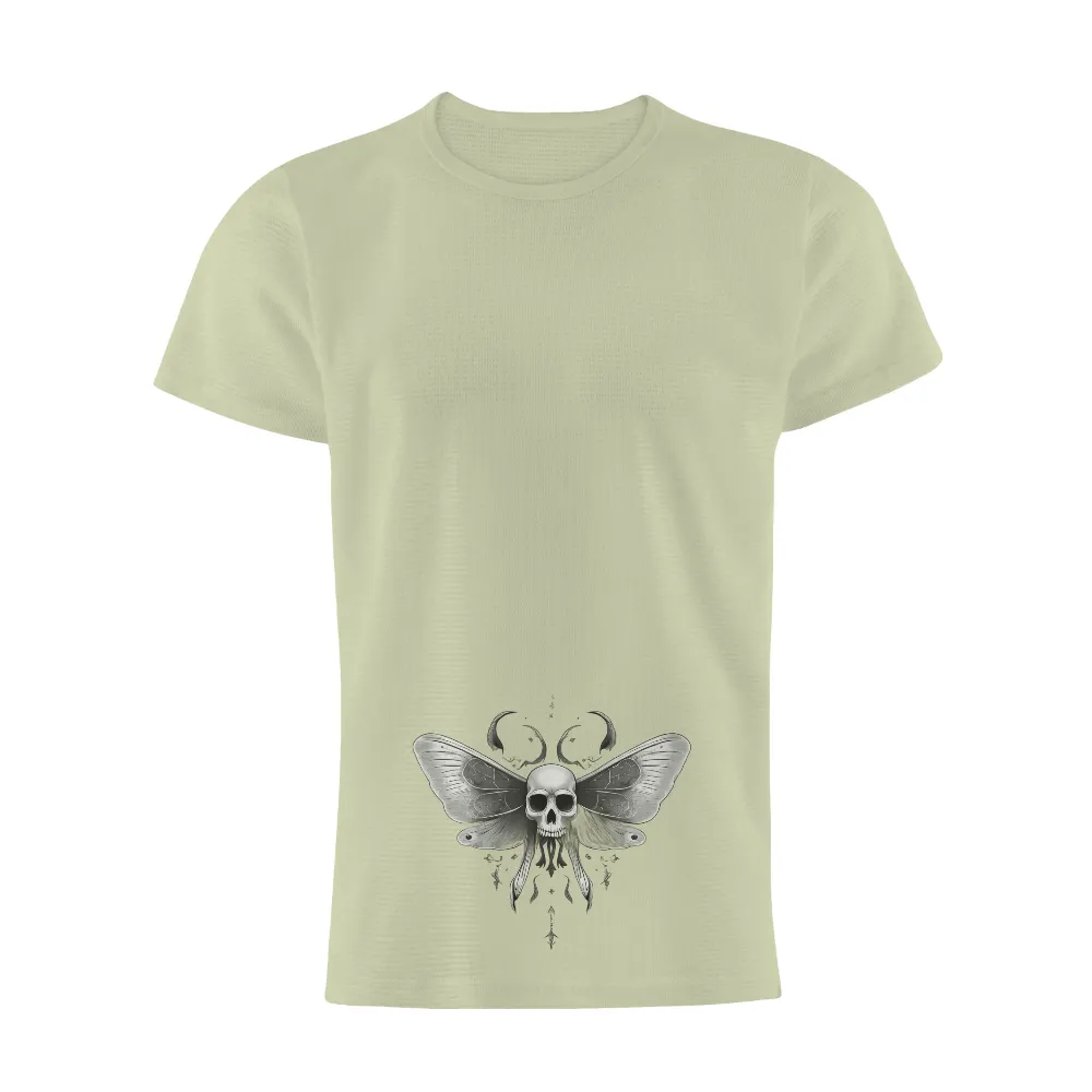 Death Moth TShirt Printing: Embrace the Ethereal Beauty of Existence|hot topic black and white plaid studded skull