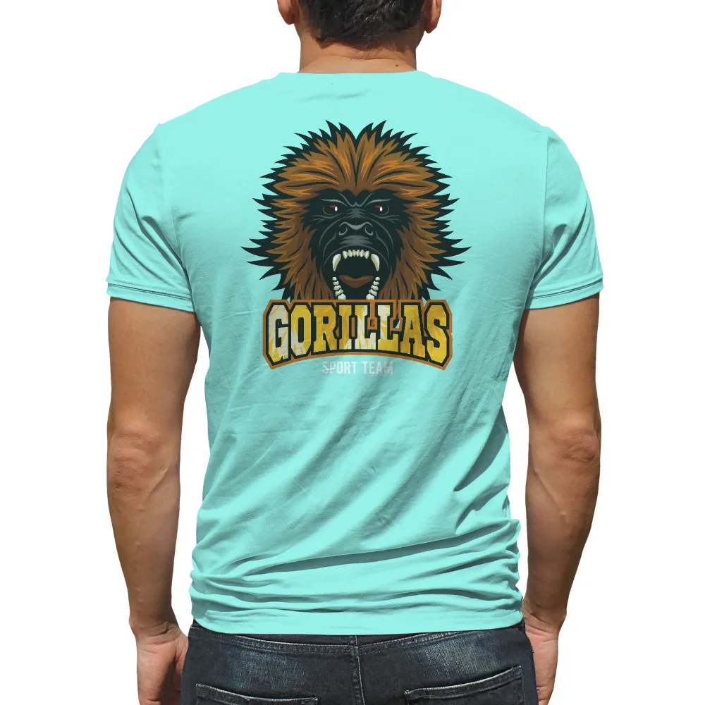 Custom Tee Shirts: Gorillas Mascot - Strength and Determination|owen power