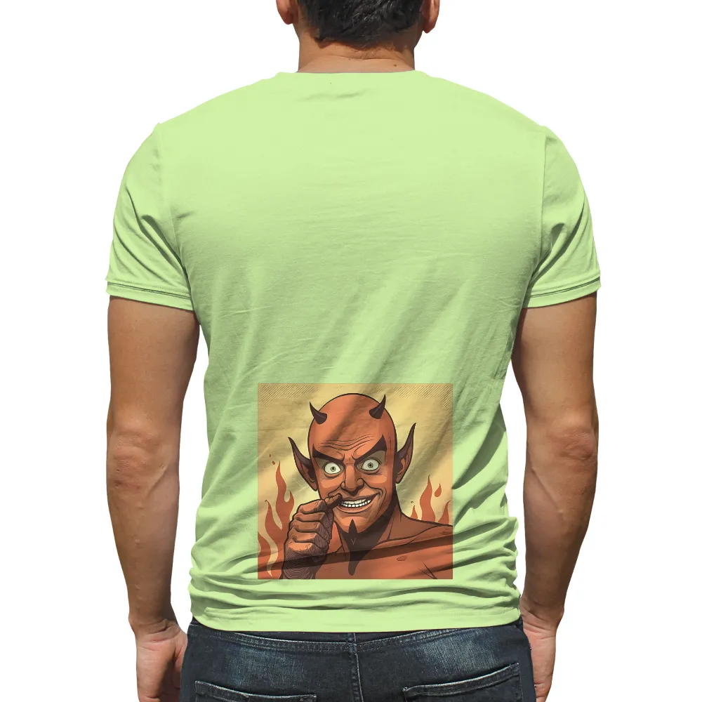 T-Shirts Custom: Devilish Humor | Mischievous Devil Design| devil with pointed ears