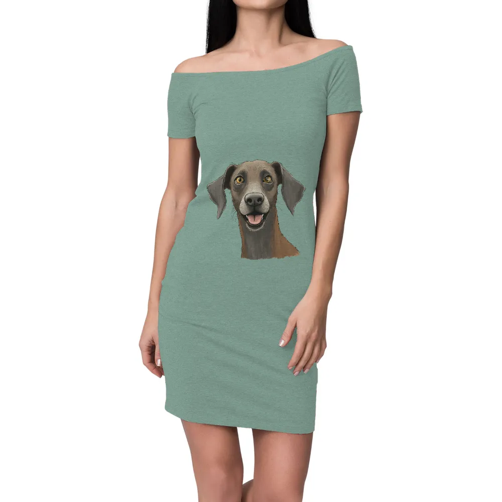 Custom Tee Shirts: Joyful Dog Design | Happy Pet Owner| joyful demeanor