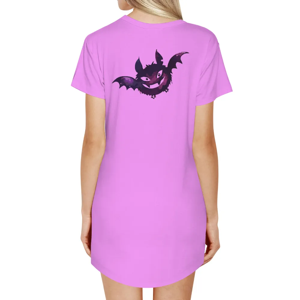 TShirt Design: Quirky One-Eyed Bat - Whimsical Night Creature|bat pattern shirt