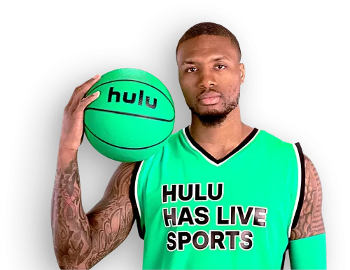 Tee Shirt Printing: Damian Lillard Hulu Live Sports Basketball Jersey Design