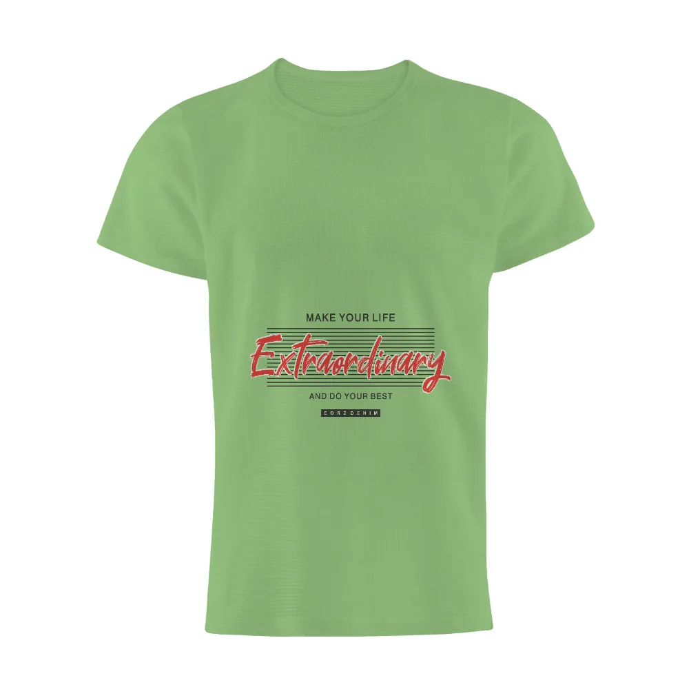 T-Shirts Pattern: Make Your Life Extraordinary - Bold Typography Design|typography tshirt design