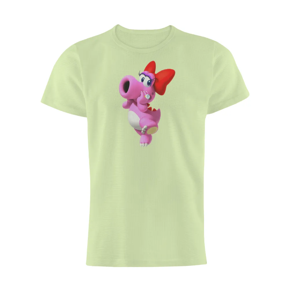 Customized Tee Shirts: Lily the Pink Dragon - Whimsical Adventure|men hot pink graphic tee