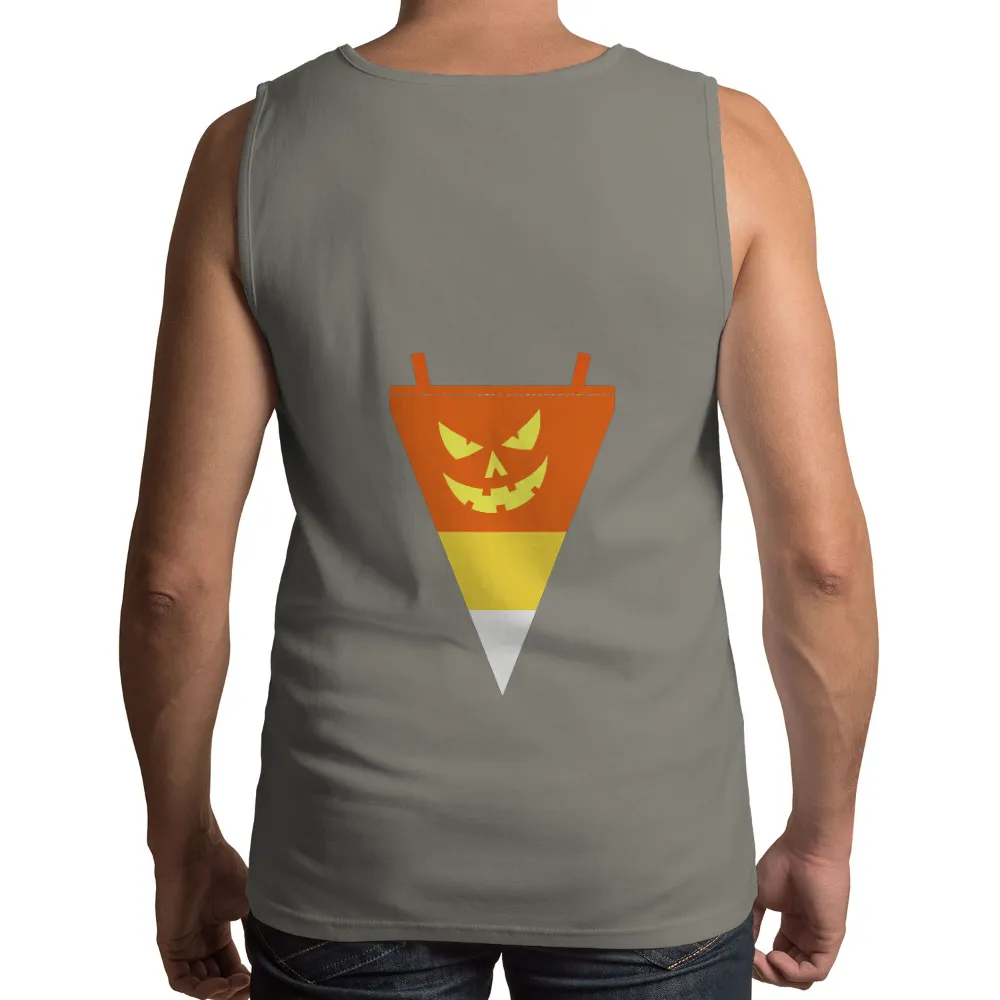 Halloween T-Shirts Design | Spooky Jack-O-Lantern & Candy Corn|Grinning jack-o'-lantern face