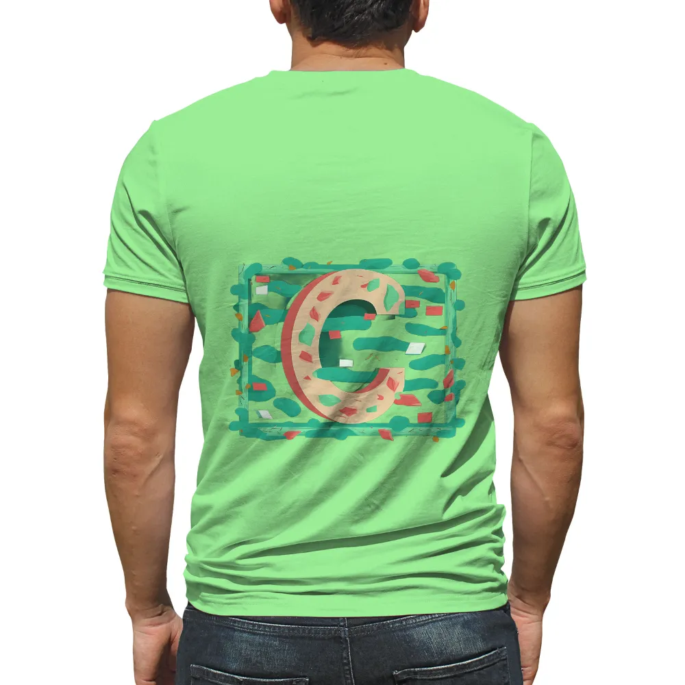 Whimsical Letter C Design: A Nostalgic and Playful Fashion Statement|earth day t shirt vintage