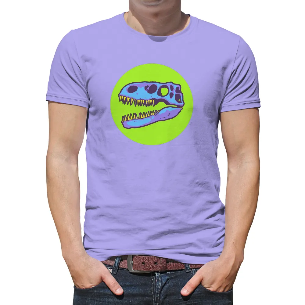 Custom Neon Pop Art: Vibrant Dinosaur Skull Design|blue jays postseason shirt