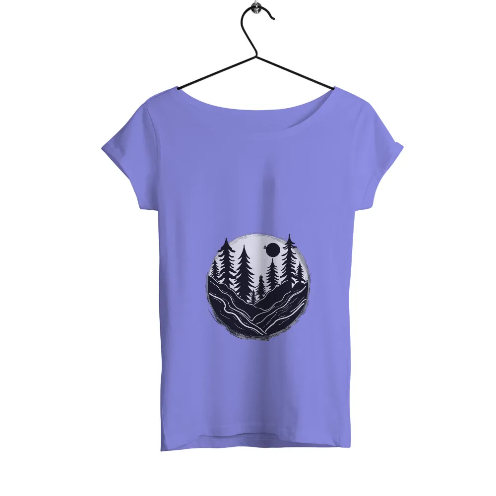 T-Shirts Pattern: Moonlit Forest - Nature's Tranquility|life is good valentine shirt