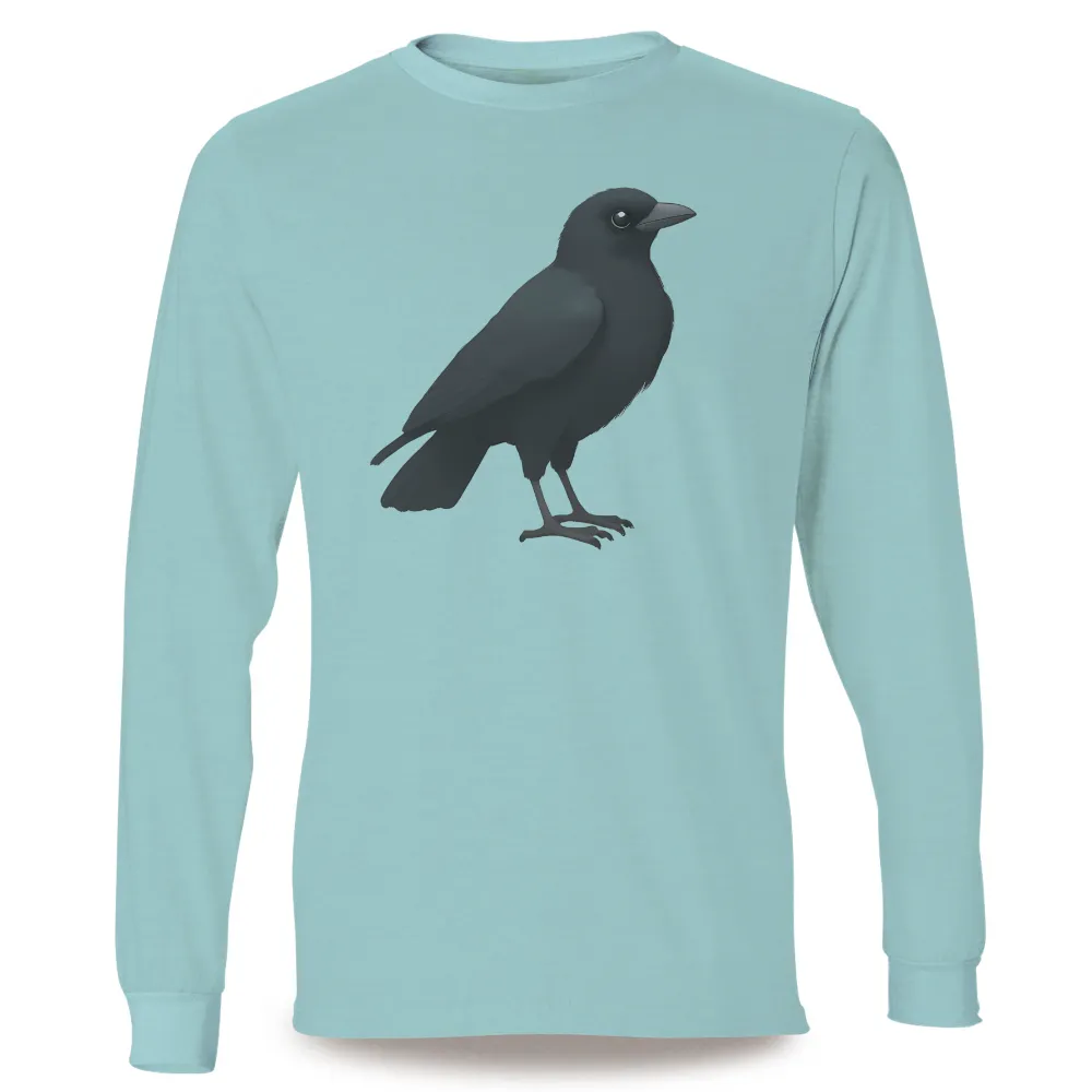 Shirts Graphic Tees: Midnight Crow - Wisdom and Mystery|t shirt painting on nature