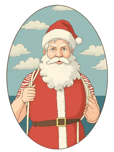 T-Shirts Custom: Modern Santa's Festive Adventure