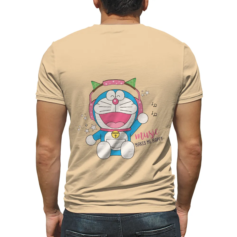 T-Shirts Custom: Music Makes Me Happy - Doraemon's Blissful Melodies|pete the cat valentine's day shirt