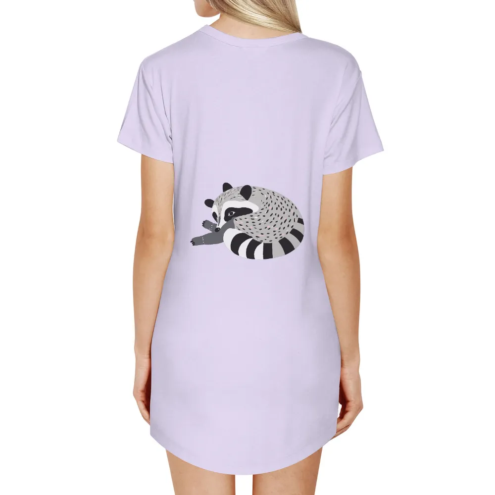 T-Shirts Custom: Whimsical Raccoon Design - Artistic and Comfortable|shirt design design