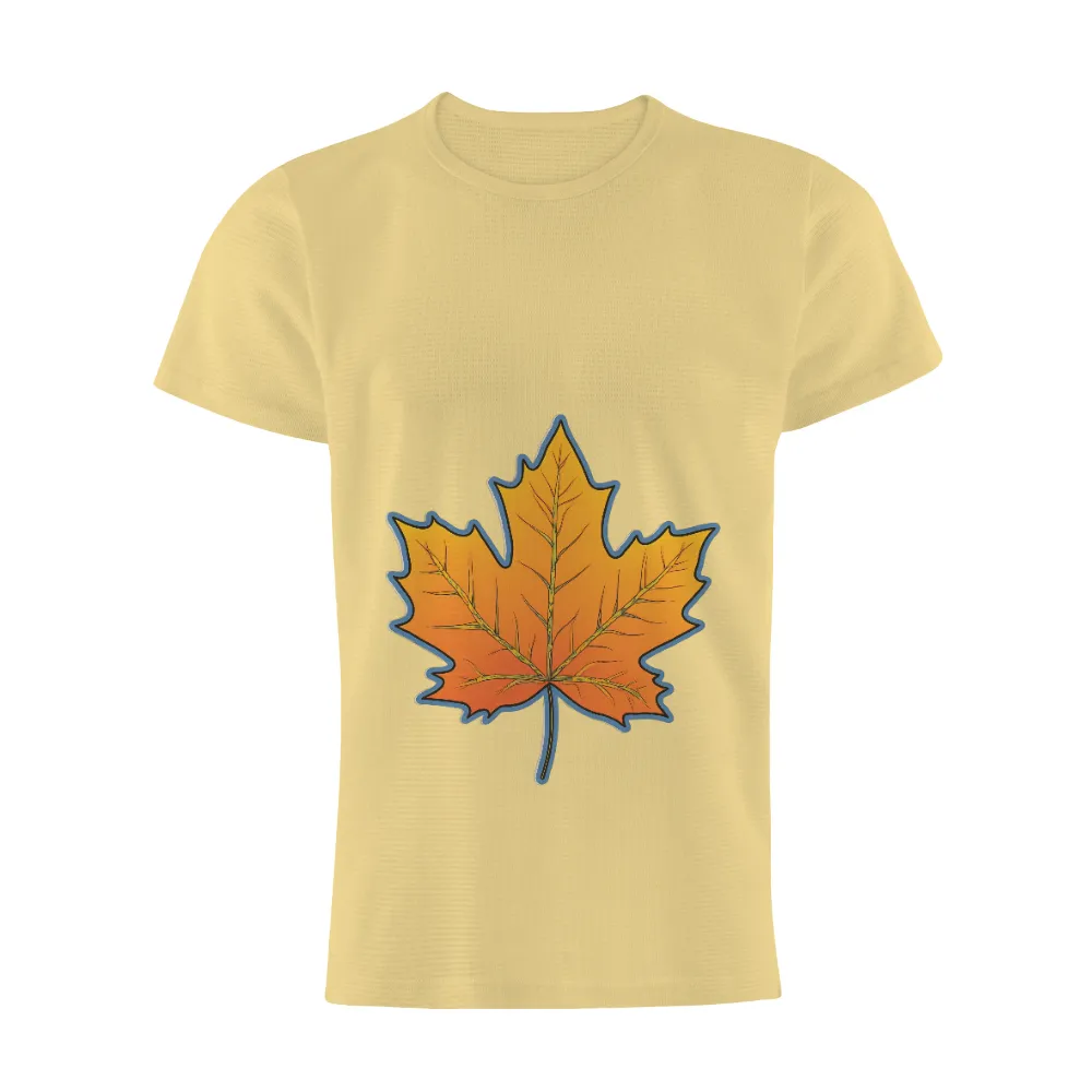 T-Shirts Custom: Autumn Maple Leaf - Unique Artistic Design|t shirt painting on nature