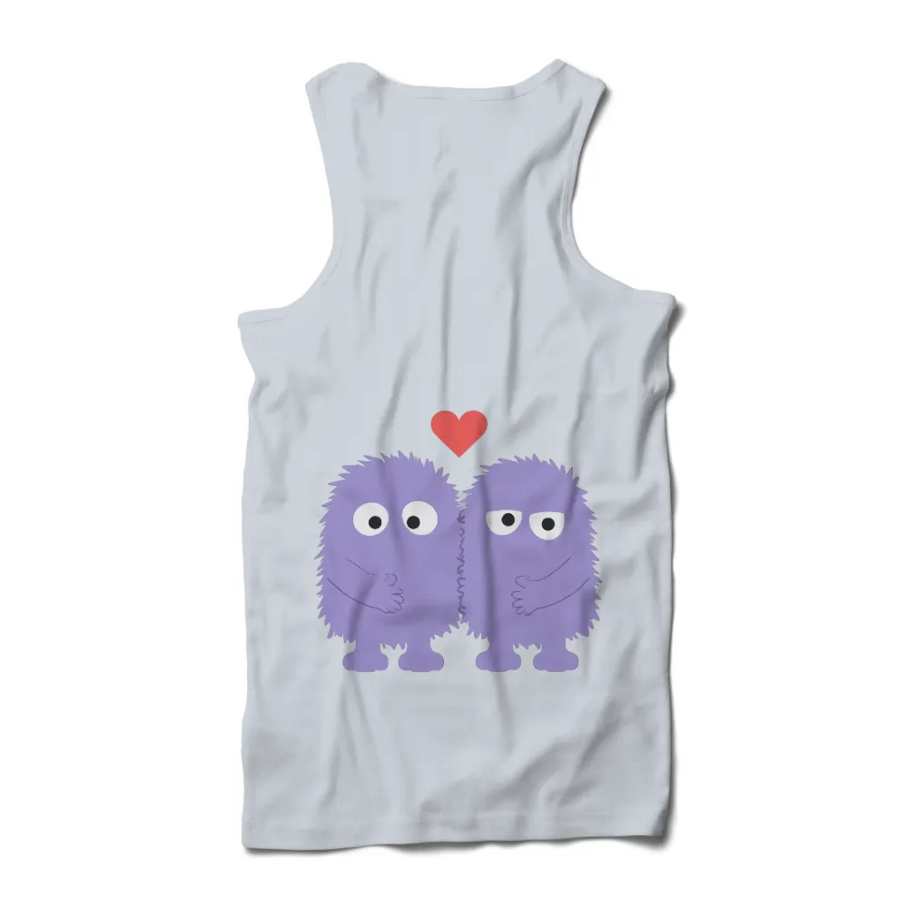 Graphic Tees: Friendship and Love with Quirky Monsters|two purple monsters