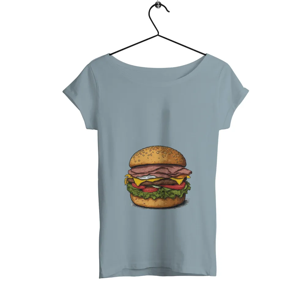 Customized Tee Shirts: The Art of the Perfect Burger|tipping texture knitted shirt