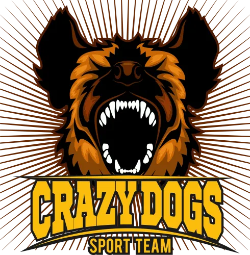 Tee Shirts Printed: Crazy Dogs Sport Team Mascot