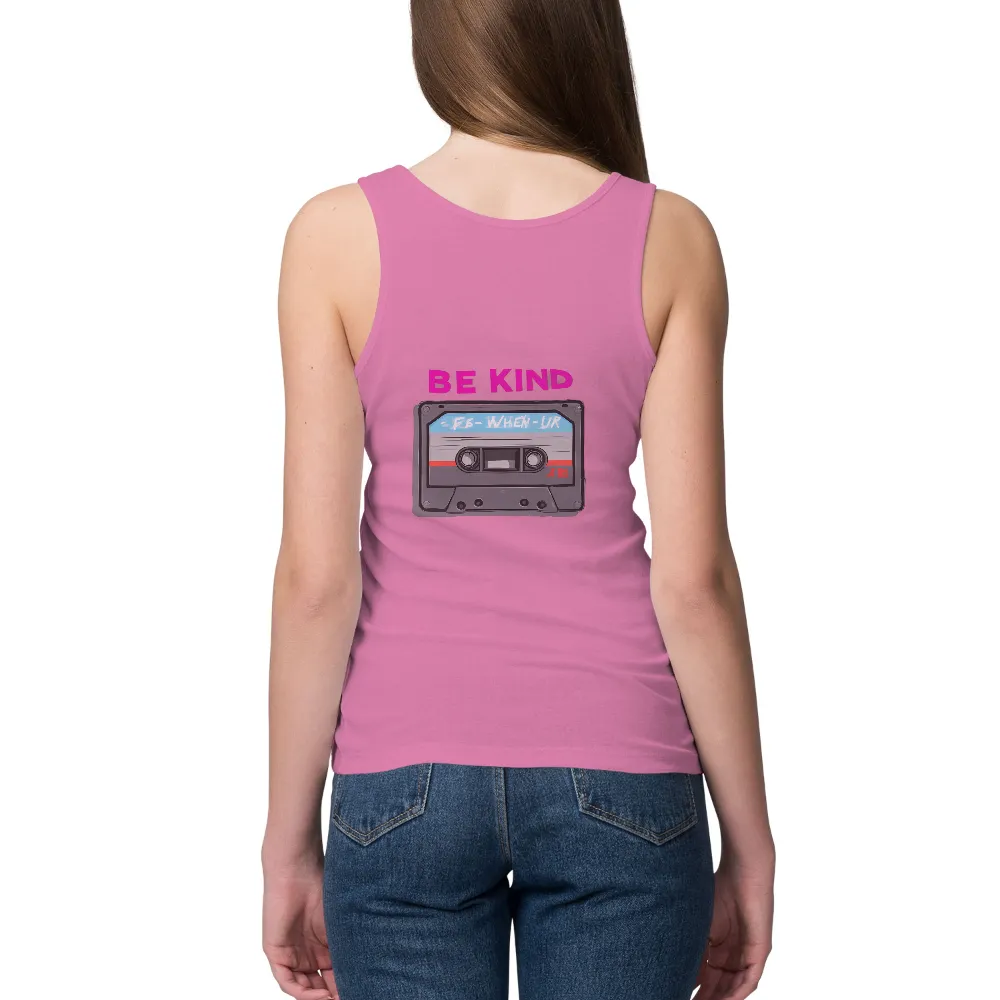 Tee Shirts Printed: Be Kind - Vintage Cassette Design|retro valentines day shirt