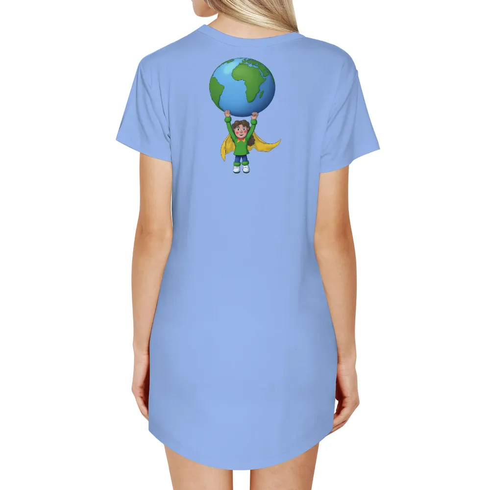 Graphic Tees: Empowering Superhero Lifting the Earth|unique superhero shirts