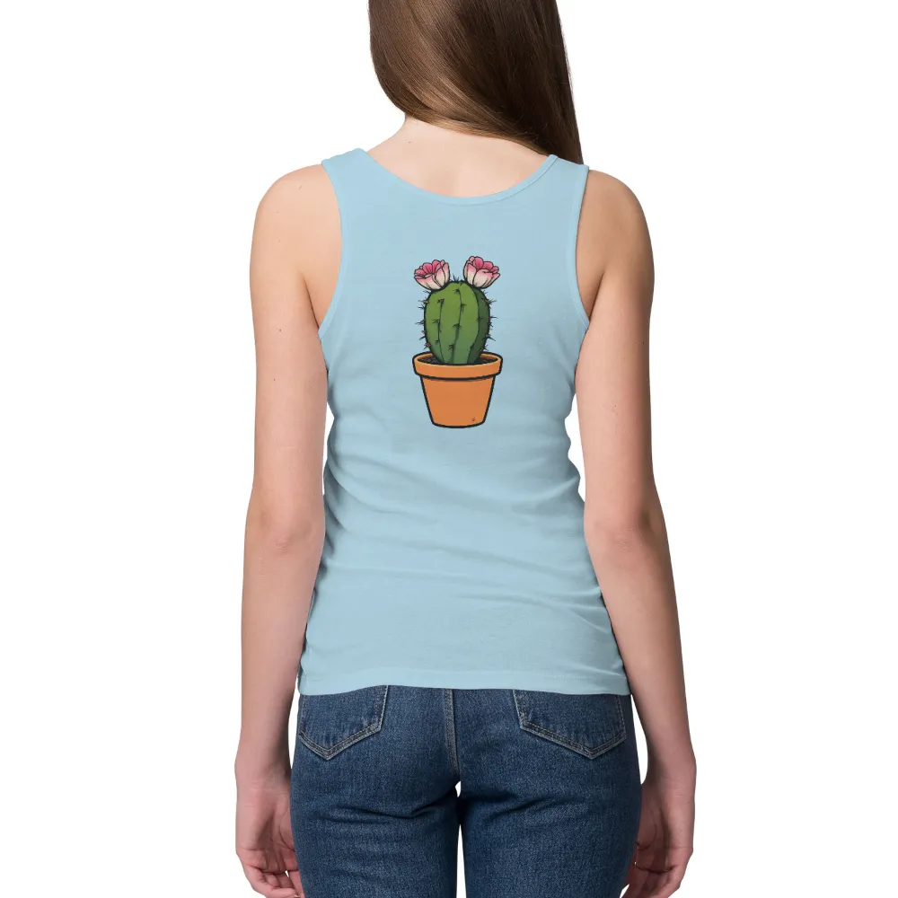 TShirt Printing: Resilient Cactus with Delicate Flowers|milano calou vibrant summer shirt