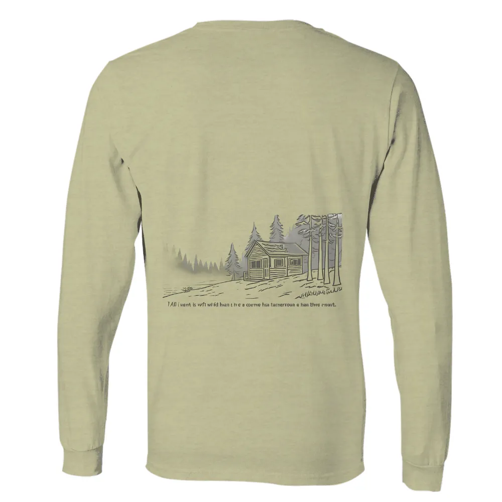 TShirt Design: Cabin in the Woods - Solitude and Connection|cabin plaid hooded boyfriend shirt