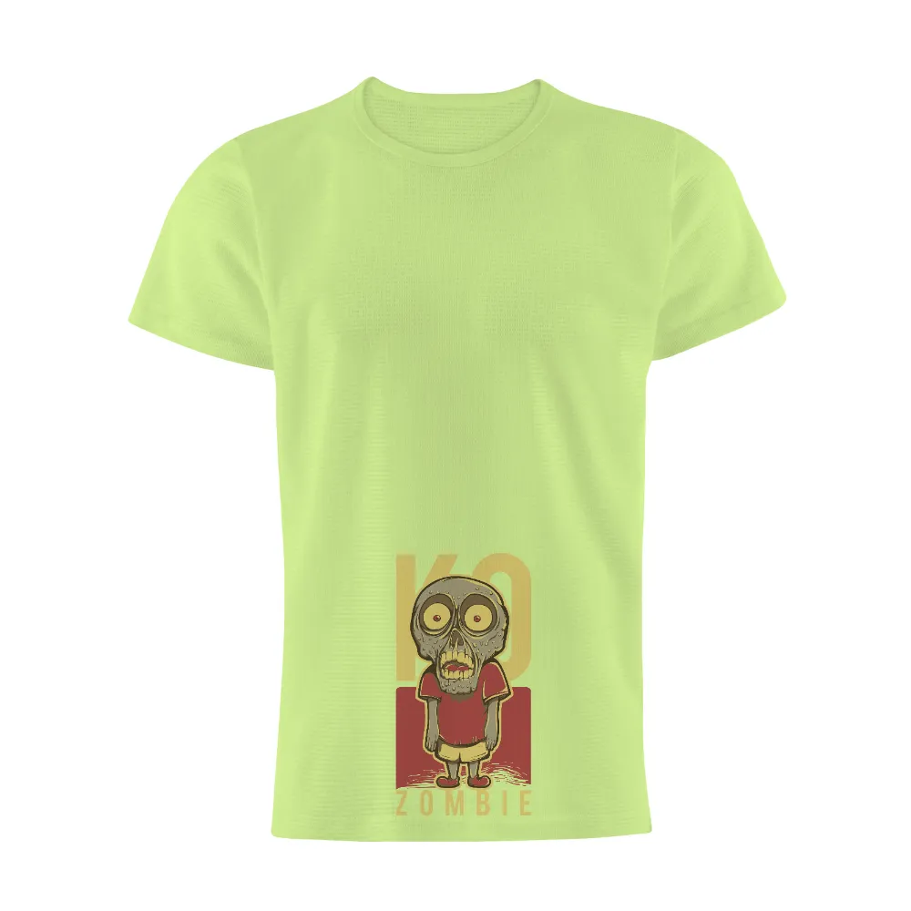 TShirt Design: Quirky Cartoon Zombie for Halloween Fun|red check boyfriend shirt