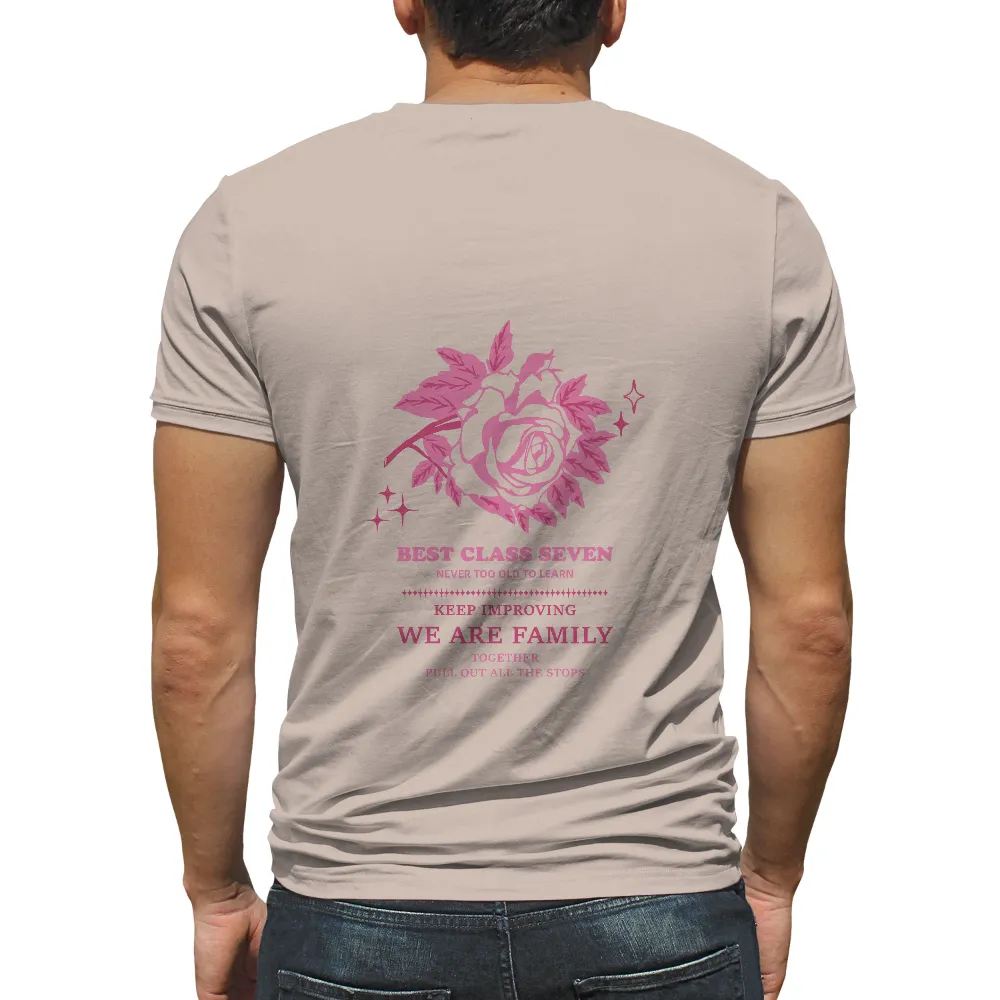 Custom T-Shirt Printing: Best Class Seven - Unity and Lifelong Learning|70th birthday family shirts