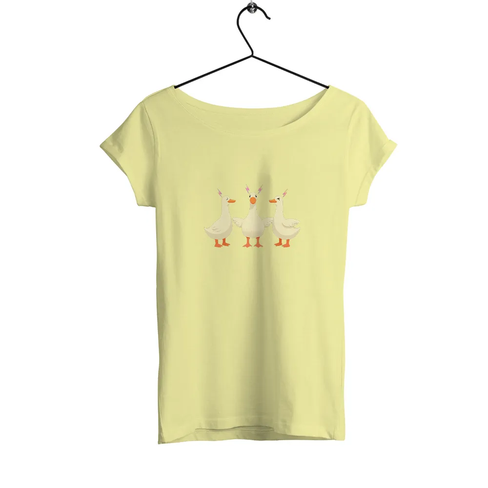 Custom Tee Shirts: Quirky Ducks - Whimsical Friends|whimsical duck design